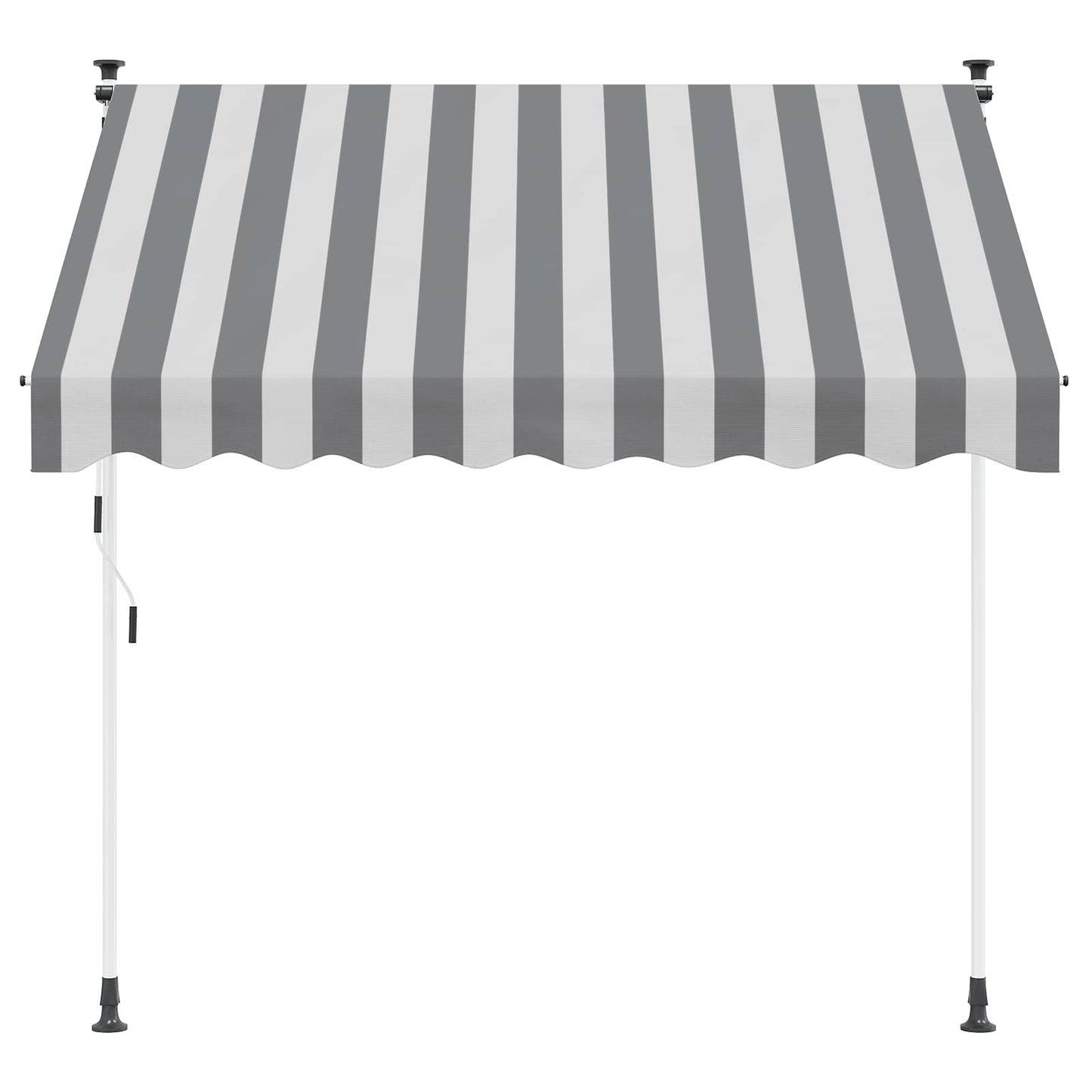 Tenda retrattile manuale Antracite e Bianco 300 cm | homemem39