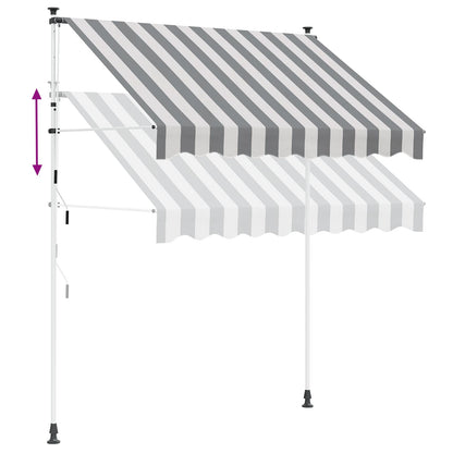 Tenda retrattile manuale Antracite e Bianco 350 cm | homemem39