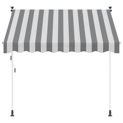 Tenda retrattile manuale Antracite e Bianco 400 cm | homemem39
