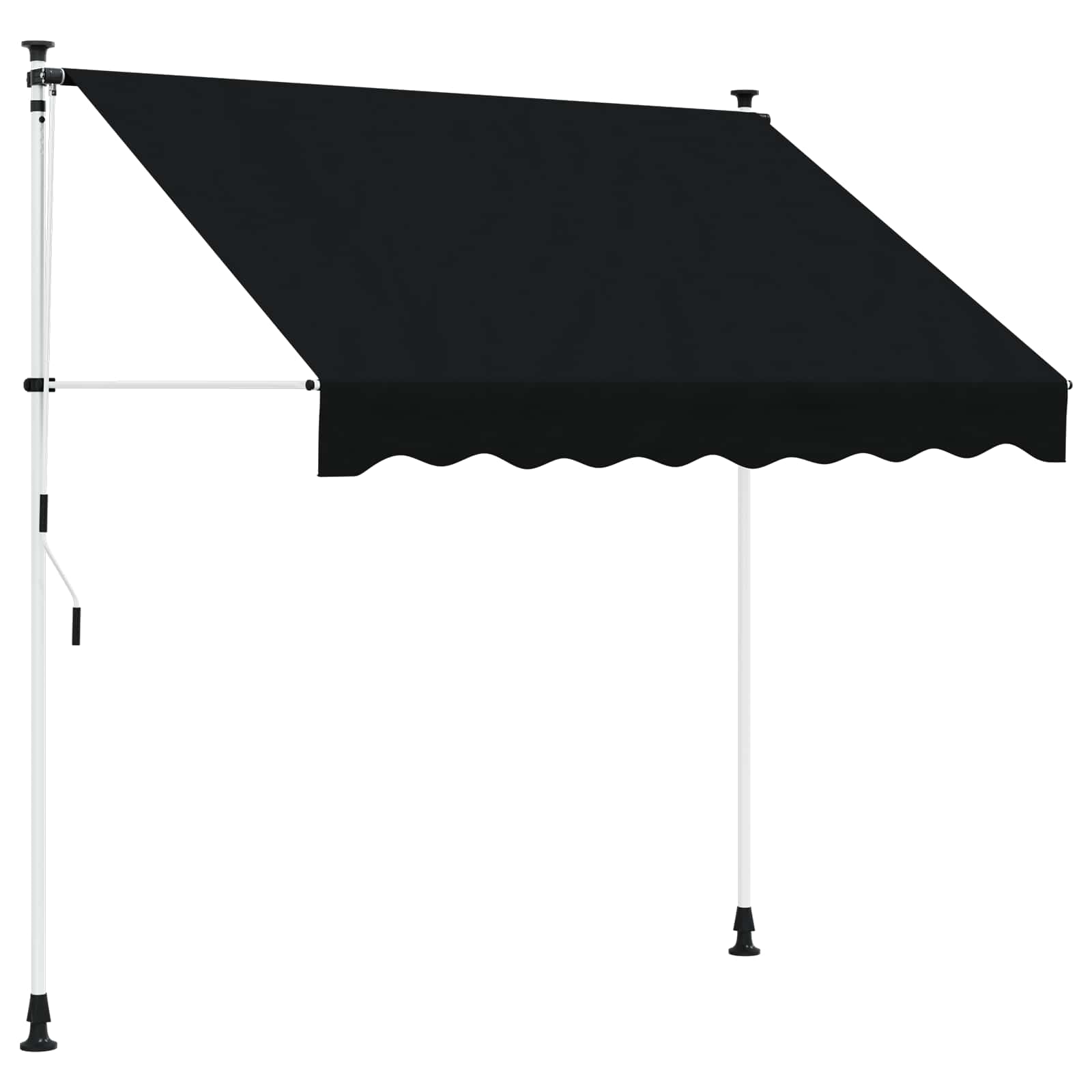 Tenda retrattile manuale Nero 200 cm | homemem39