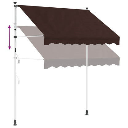Tenda retrattile manuale Marrone 200 cm | homemem39