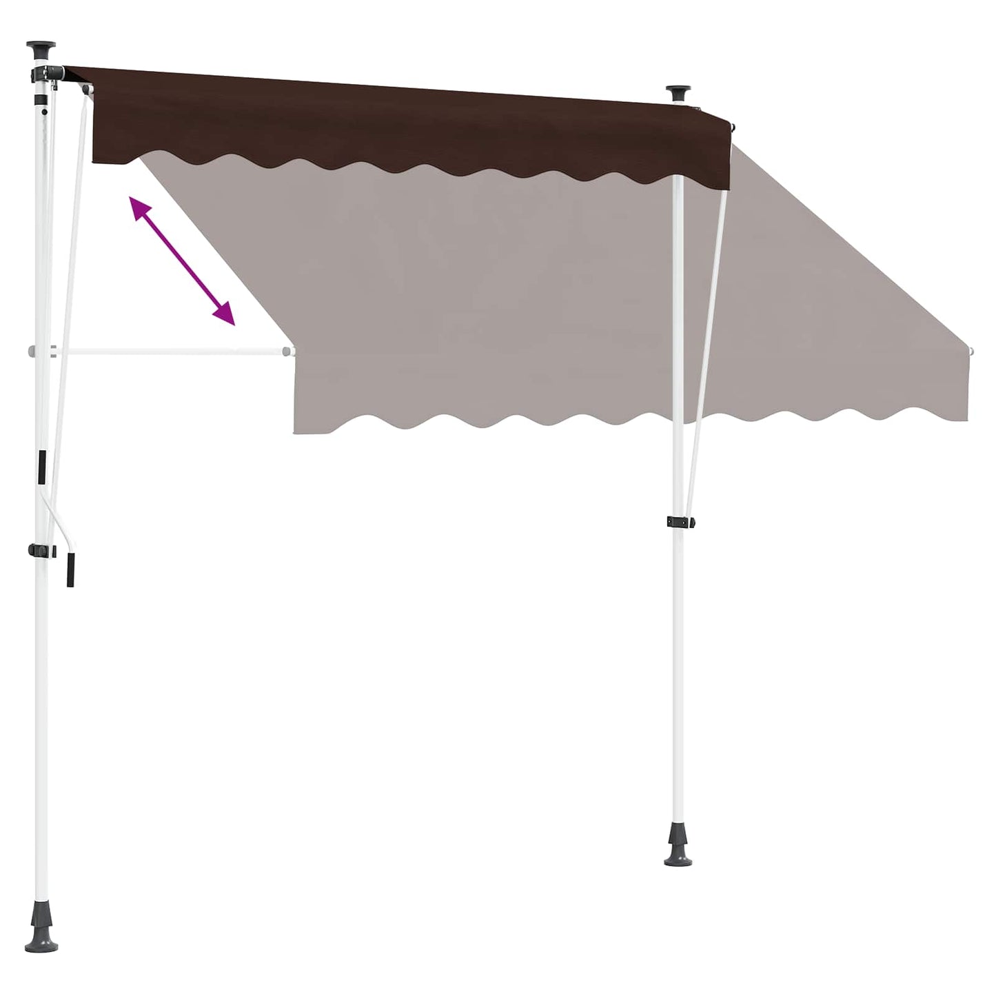 Tenda retrattile manuale Marrone 250 cm | homemem39
