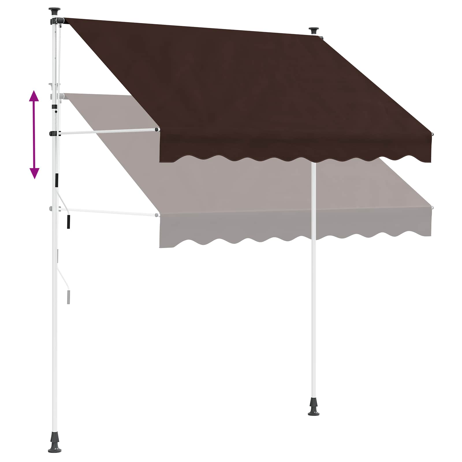 Tenda retrattile manuale Marrone 400 cm | homemem39