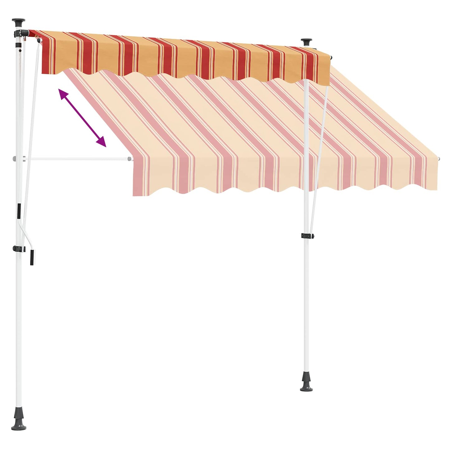 Tenda retrattile manuale Grigio Chiaro 400 cm | homemem39
