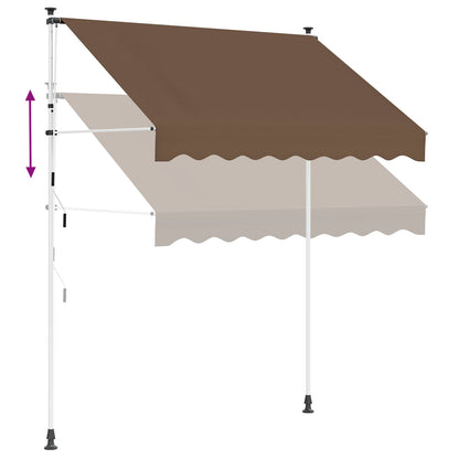 Tenda retrattile manuale Tortora 250 cm | homemem39