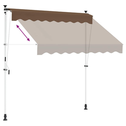 Tenda retrattile manuale Tortora 400 cm | homemem39