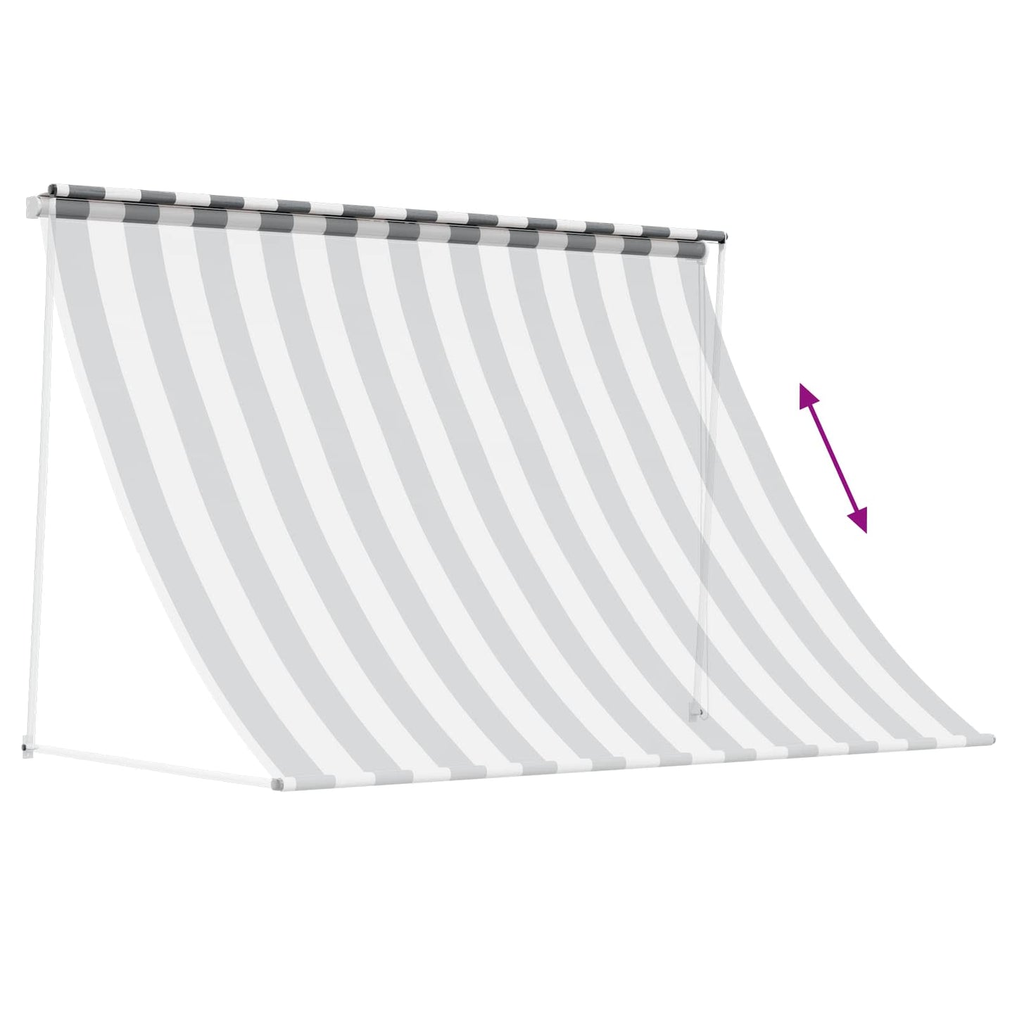 Tenda da Sole Antracite e Bianco 300 x 150 cm | homemem39
