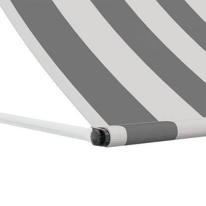 Tenda da Sole Antracite e Bianco 400 x 150 cm | homemem39