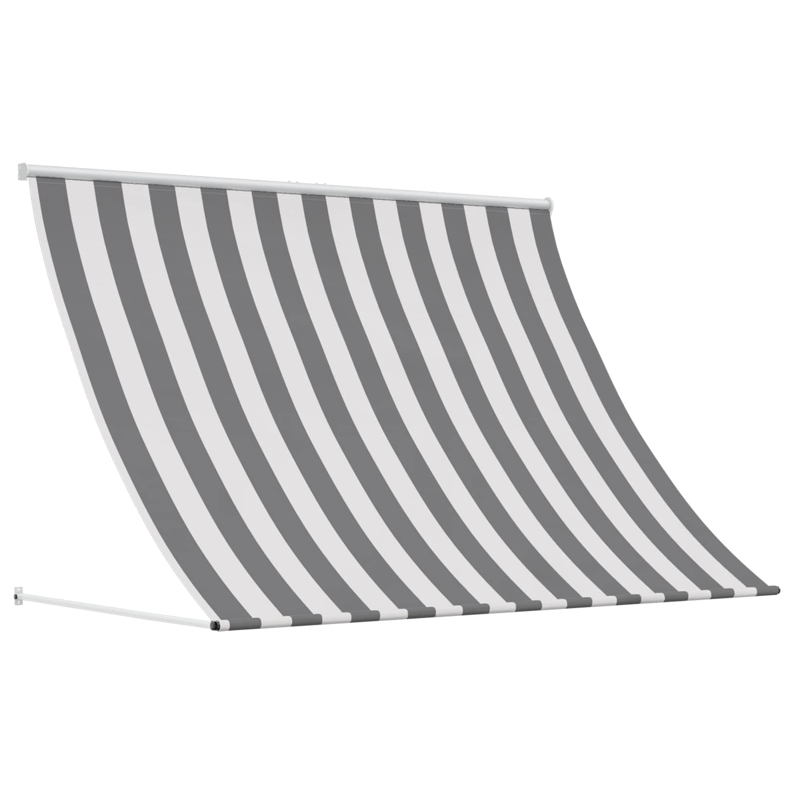 Tenda da Sole Antracite e Bianco 400 x 150 cm | homemem39