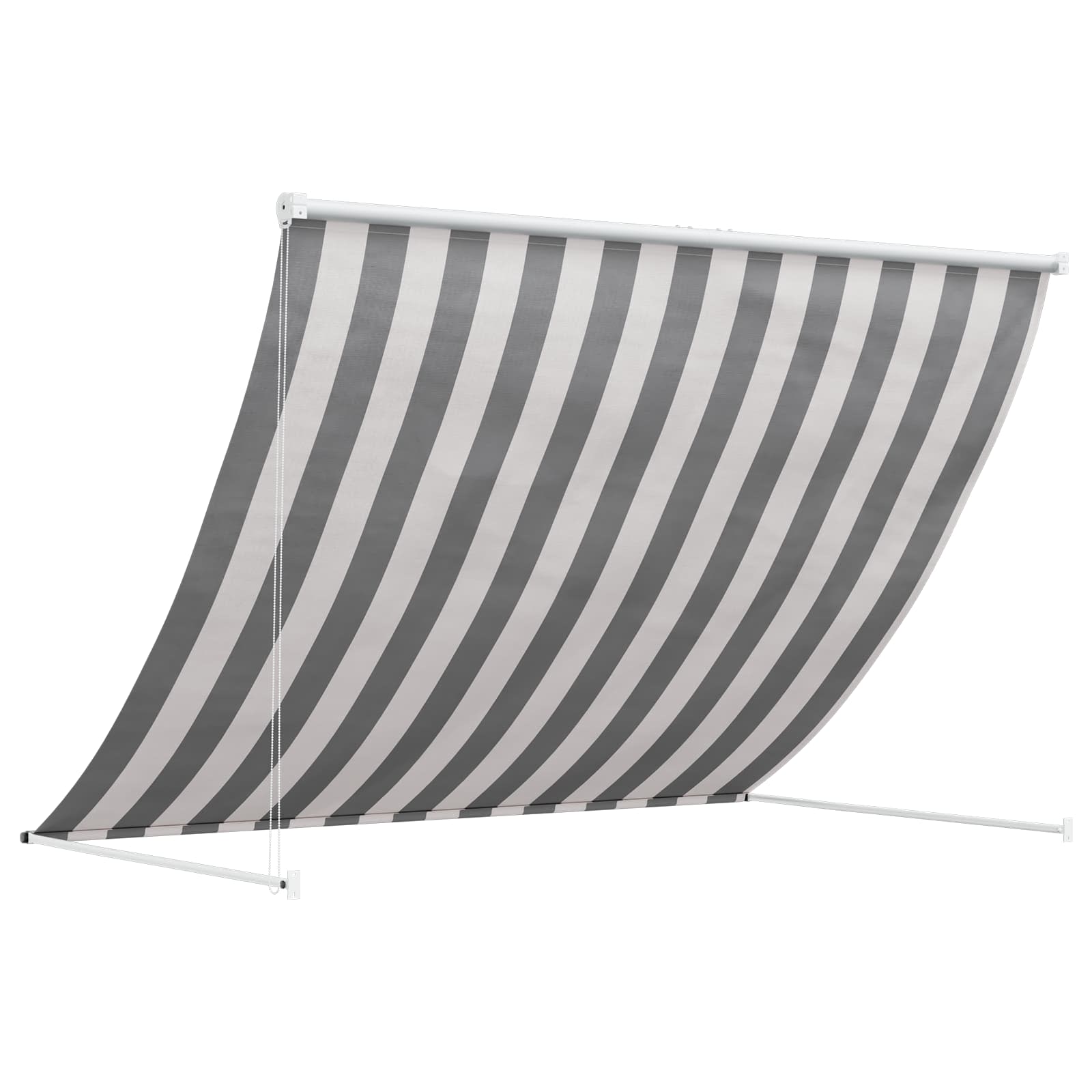 Tenda da Sole Antracite e Bianco 400 x 150 cm | homemem39