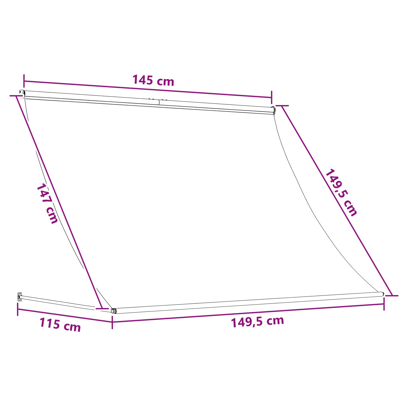 Tenda da Sole Beige 150 x 150 cm | homemem39