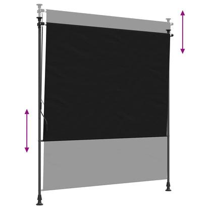 Tenda a Rullo Esterna Nero 150 x 270 cm | homemem39