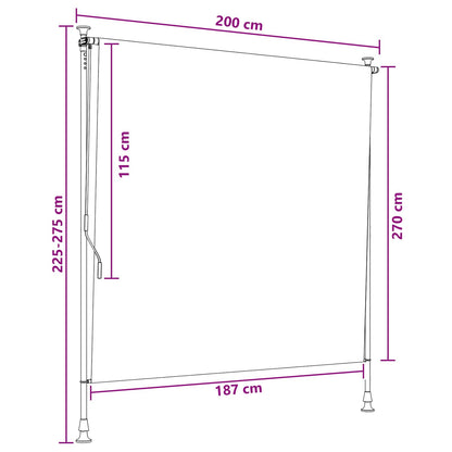 Tenda a Rullo Esterna Marrone 150 x 270 cm | homemem39