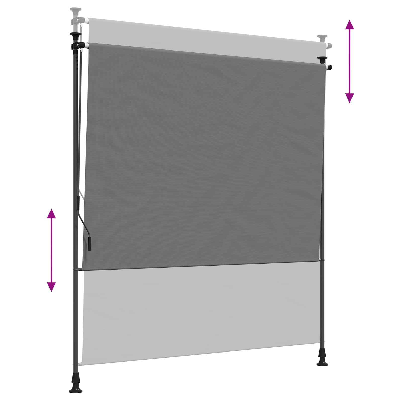 Tenda a Rullo Esterna Grigio Chiaro 120 x 270 cm | homemem39