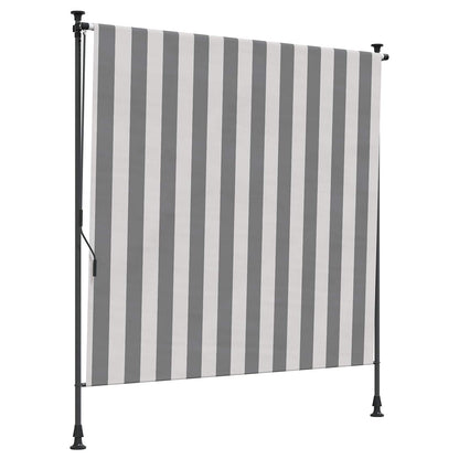 Tenda a Rullo Esterna Antracite e Bianco 120 x 270 cm | homemem39