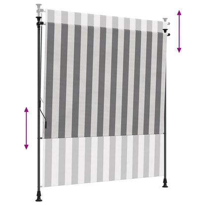 Tenda a Rullo Esterna Antracite e Bianco 200 x 270 cm | homemem39