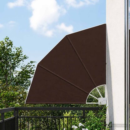 Schermo di Privacy per Balcone 140 x 140 cm Poliestere Marrone