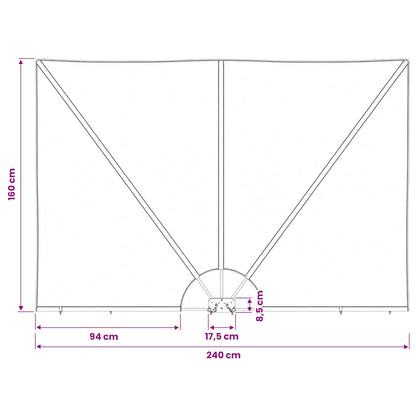 Schermo di Privacy per Balcone 150 x 300 cm Poliestere | homemem39