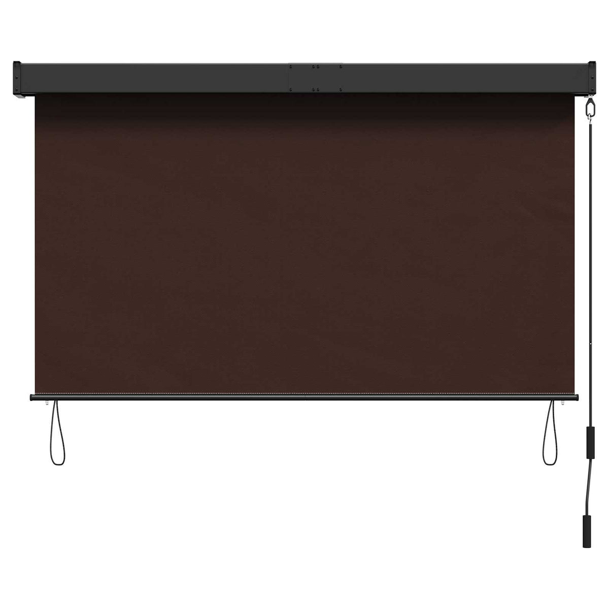 Tenda a rullo Marrone 180 x 250 cm Tessuto e Alluminio