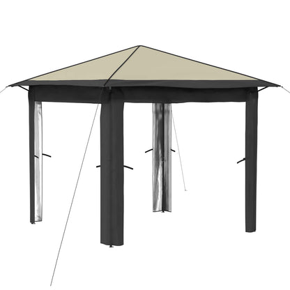 Gazebo senza Parete 2,6 x 2,6 m Crema e Antracite | homemem39