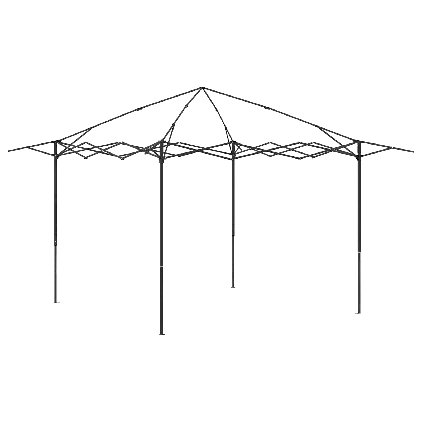 Gazebo con 4 Pareti 2,6 x 2,6 m Crema e Marrone | homemem39