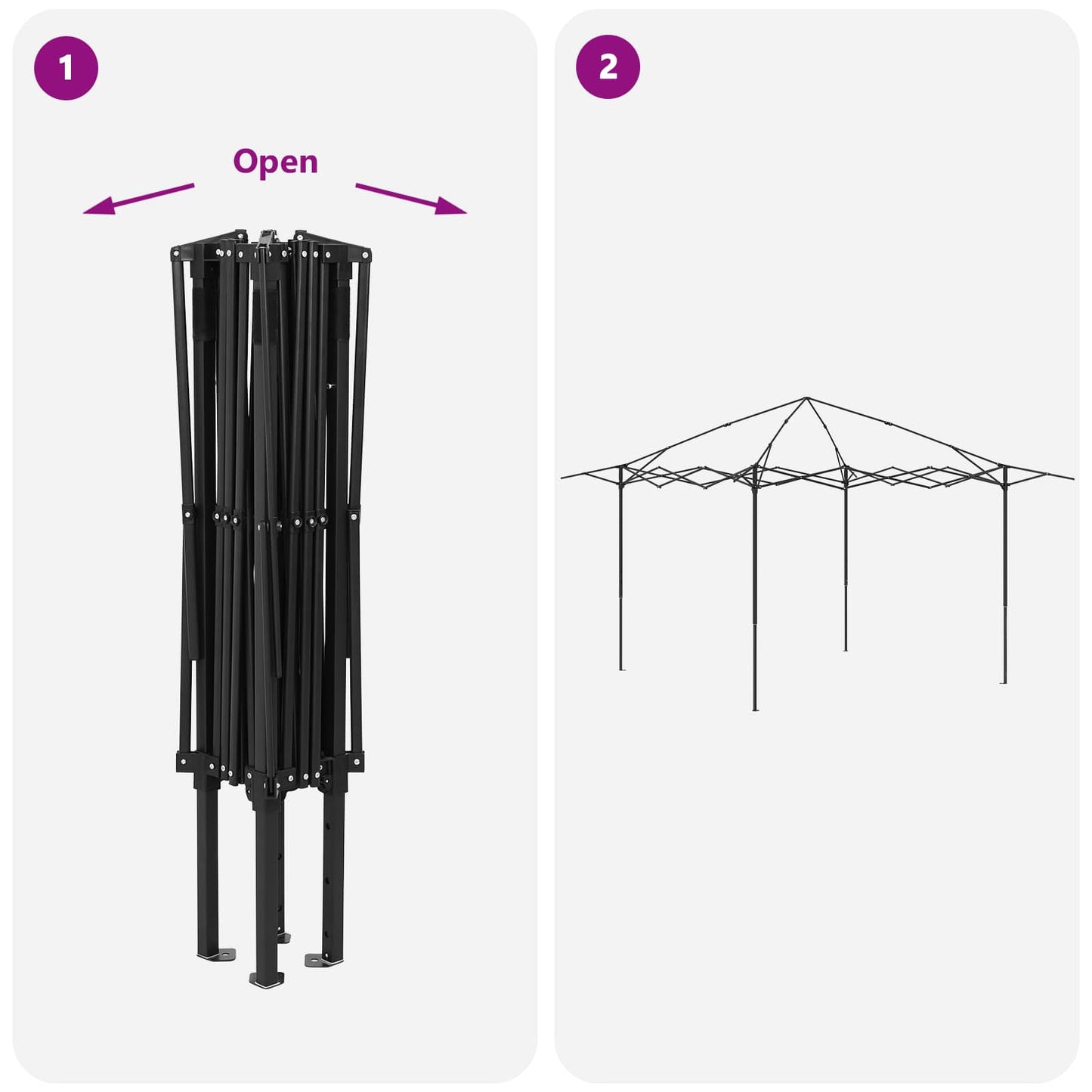 Gazebo senza Parete 3,3 x 3,3 m Beige e Marrone | homemem39