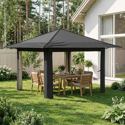 Gazebo senza Parete 3,3 x 3,3 m Grigio chiaro e Antracite | homemem39