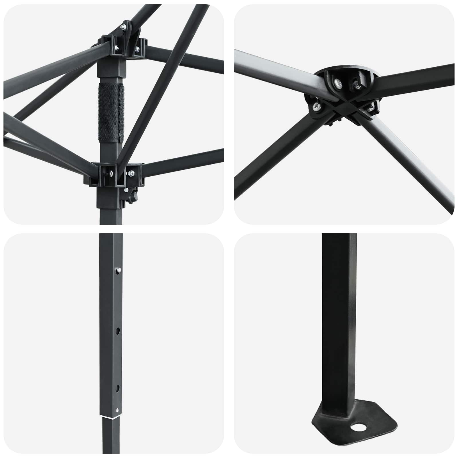 Gazebo con 4 Pareti Laterali 4 x 4 m Crema e Antracite | homemem39