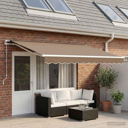Telo di ricambio per tenda da sole Tortora 5 x 3 m Poliestere | homemem39