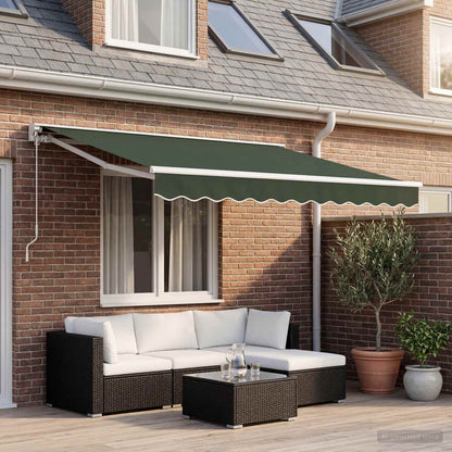 Telo di ricambio per tenda da sole Verde Scuro 581 x 295 cm | homemem39
