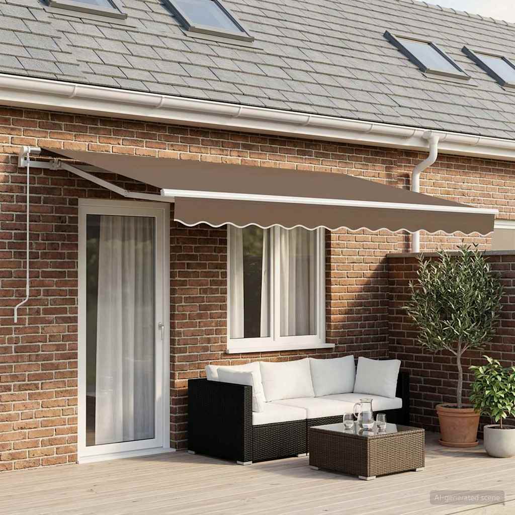 Telo di ricambio per tenda da sole Tortora 6 × 3,5 m Poliestere | homemem39