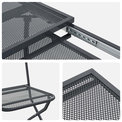Set da Pranzo per Giardino 9 pcs Antracite 212 x 90 x 76 cm | homemem39