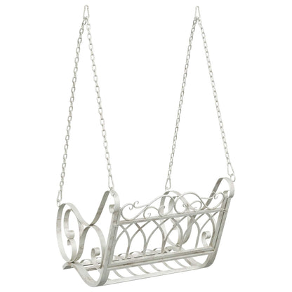 Panchina a Dondolo Acciaio 71 x 75 x 59 cm Bianco Antico | homemem39