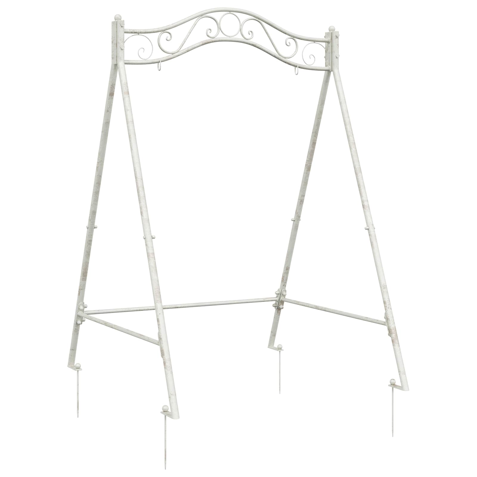 Telaio per Altalena Bianco Antico 113 x 121,5 x 168 cm Acciaio | homemem39