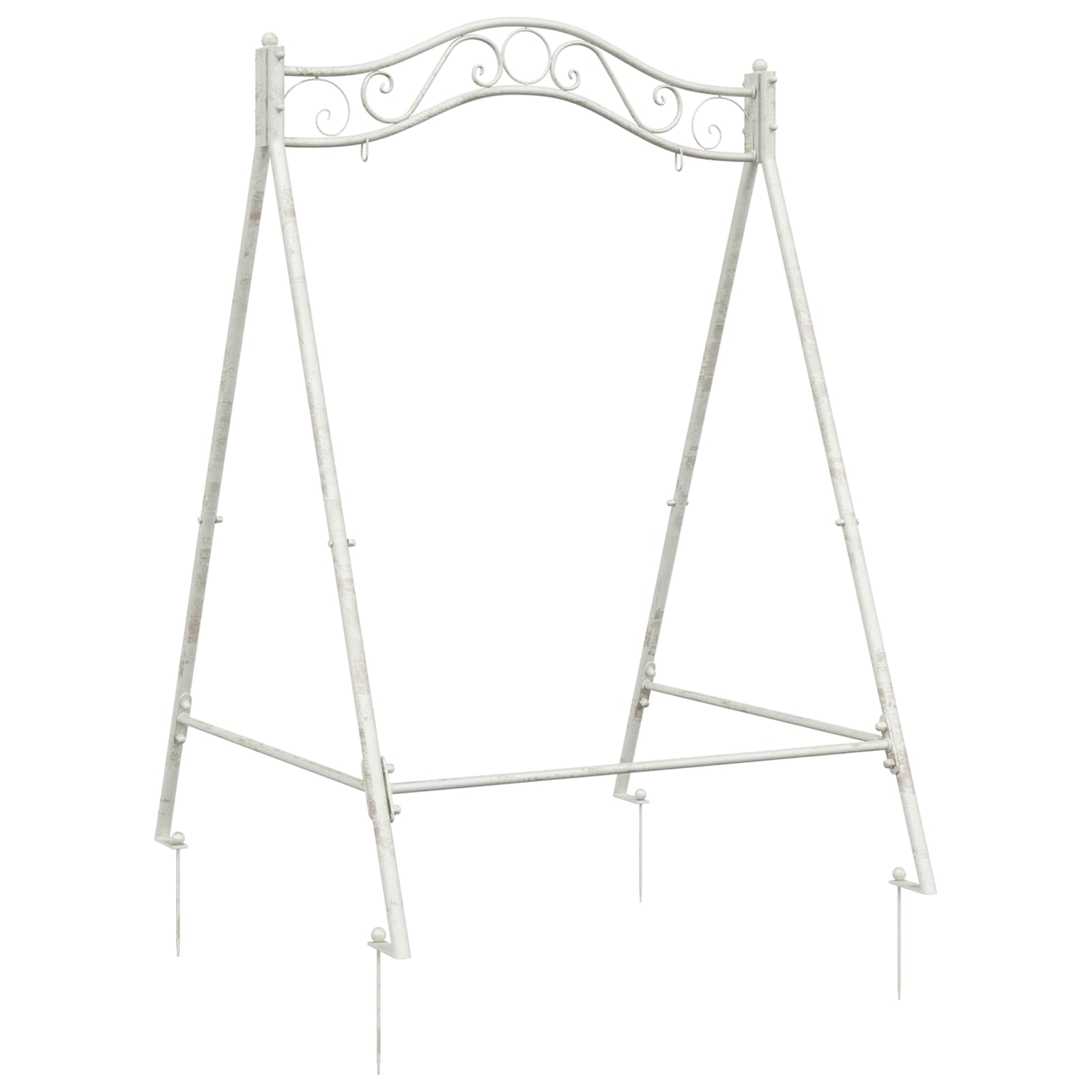 Telaio per Altalena Bianco Antico 113 x 121,5 x 168 cm Acciaio | homemem39