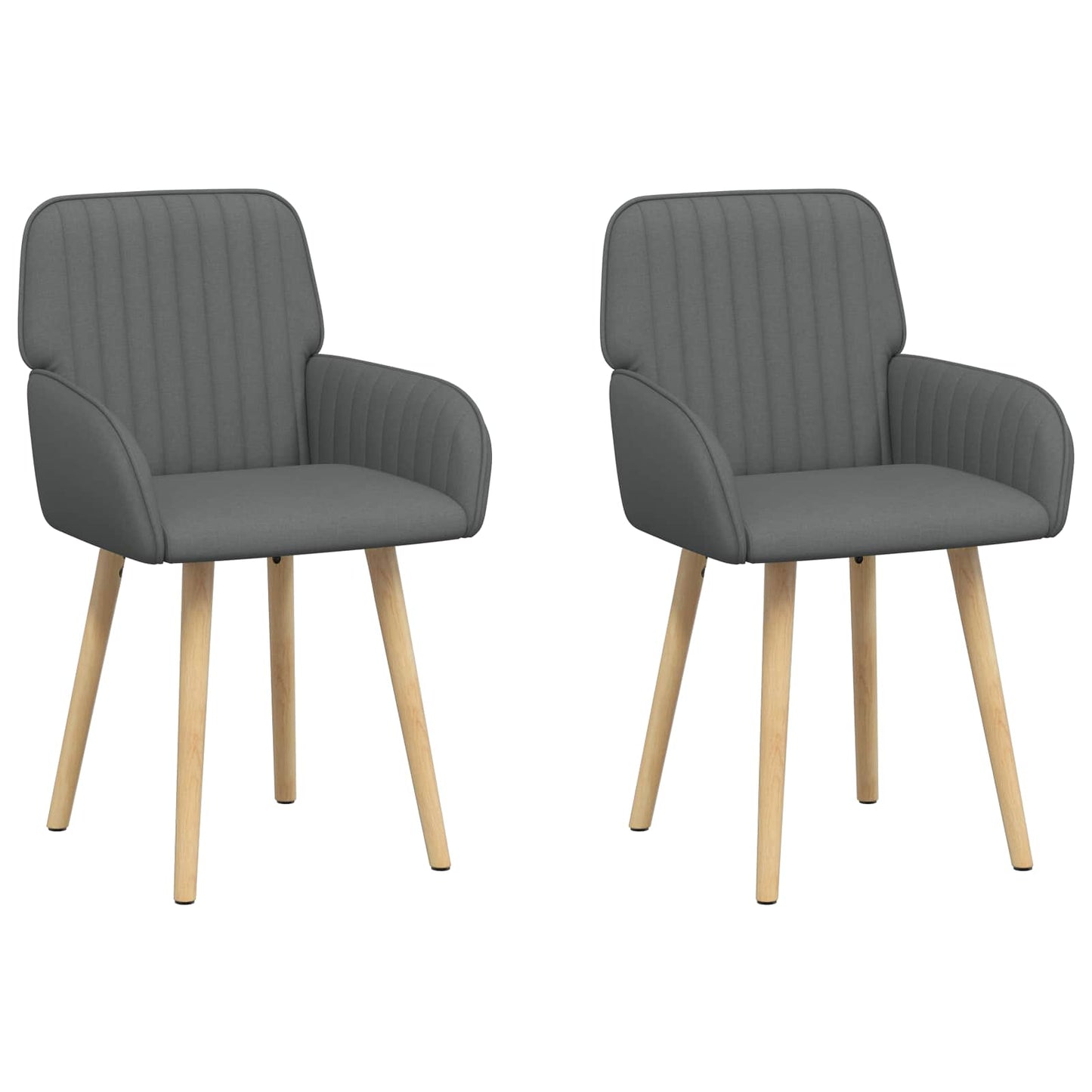 Sedie da pranzo 2 pcs Tessuto Grigio Scuro 56,5 x 50 x 87,5 cm | homemem39