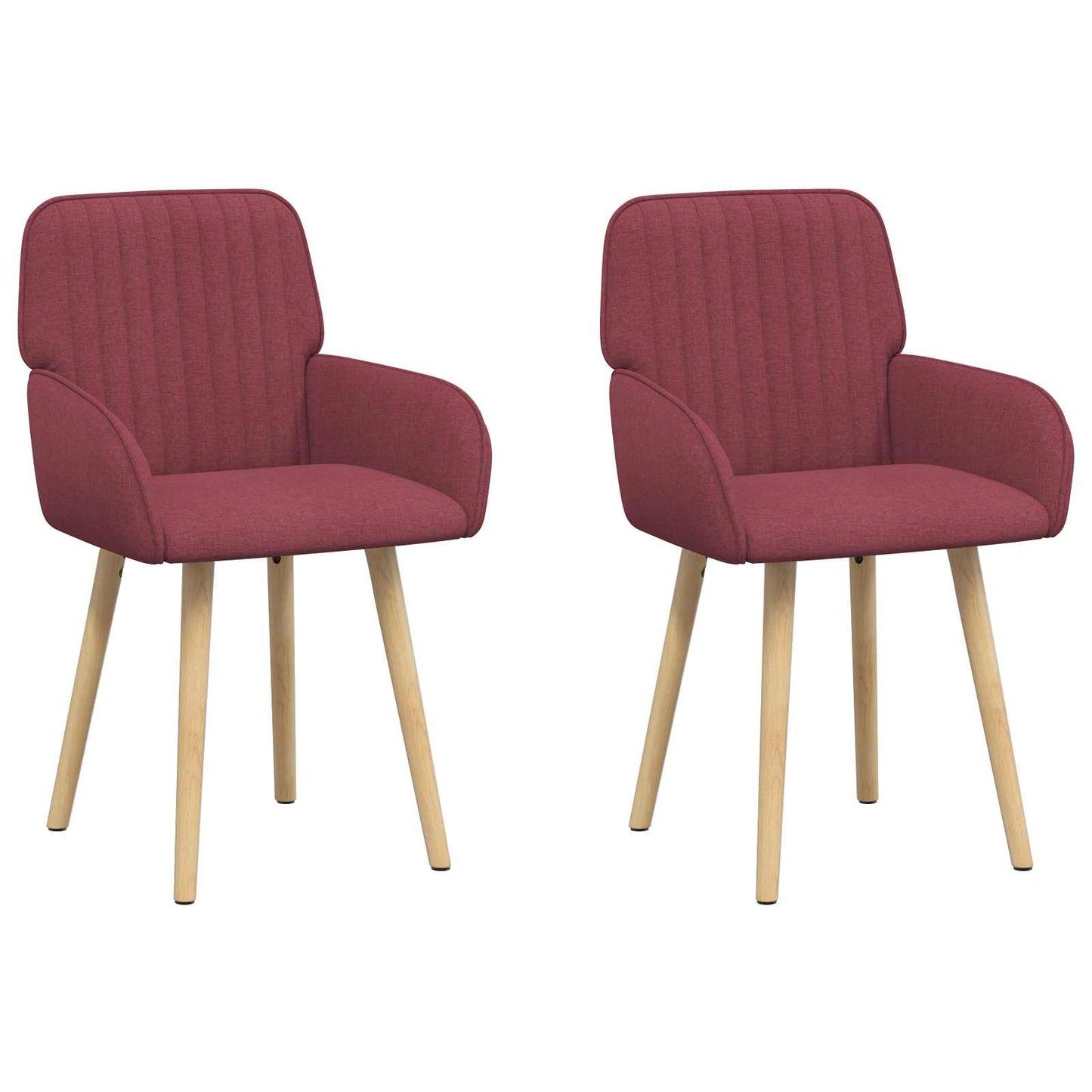 Sedie da pranzo 2 pcs Tessuto Rosso Vino 56,5 x 50 x 87,5 cm | homemem39