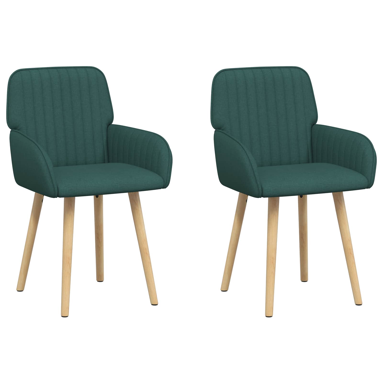 Sedie da pranzo 2 pcs Tessuto Verde Scuro 56,5 x 50 x 87,5 cm | homemem39