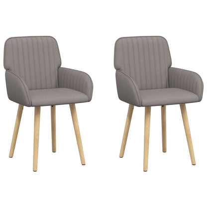 Sedie da pranzo 2 pcs Tessuto Tortora 56,5 x 50 x 87,5 cm