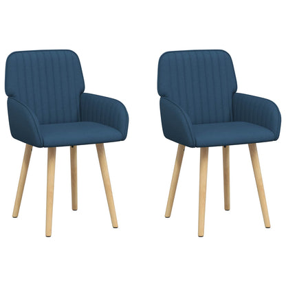 Sedie da pranzo 2 pcs Tessuto Blu 56,5 x 50 x 87,5 cm | homemem39