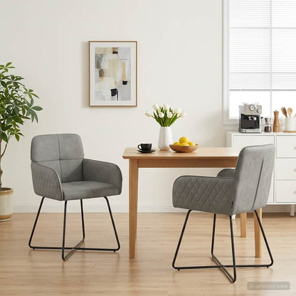 Sedie da pranzo 2 pcs Velluto Grigio Chiaro 59 x 56,5 x 86 cm | homemem39
