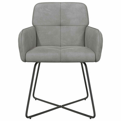 Sedie da pranzo 2 pcs Velluto Grigio Chiaro 59 x 56,5 x 86 cm | homemem39