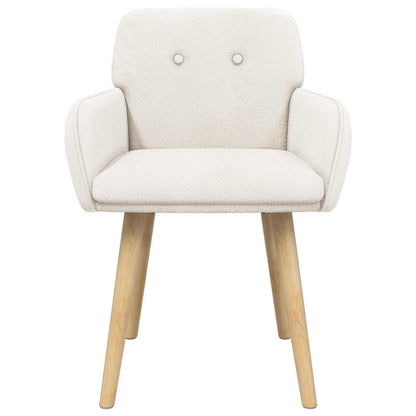 Sedie da pranzo 2 pcs Bouclé Crema 59 x 57 x 85 cm | homemem39