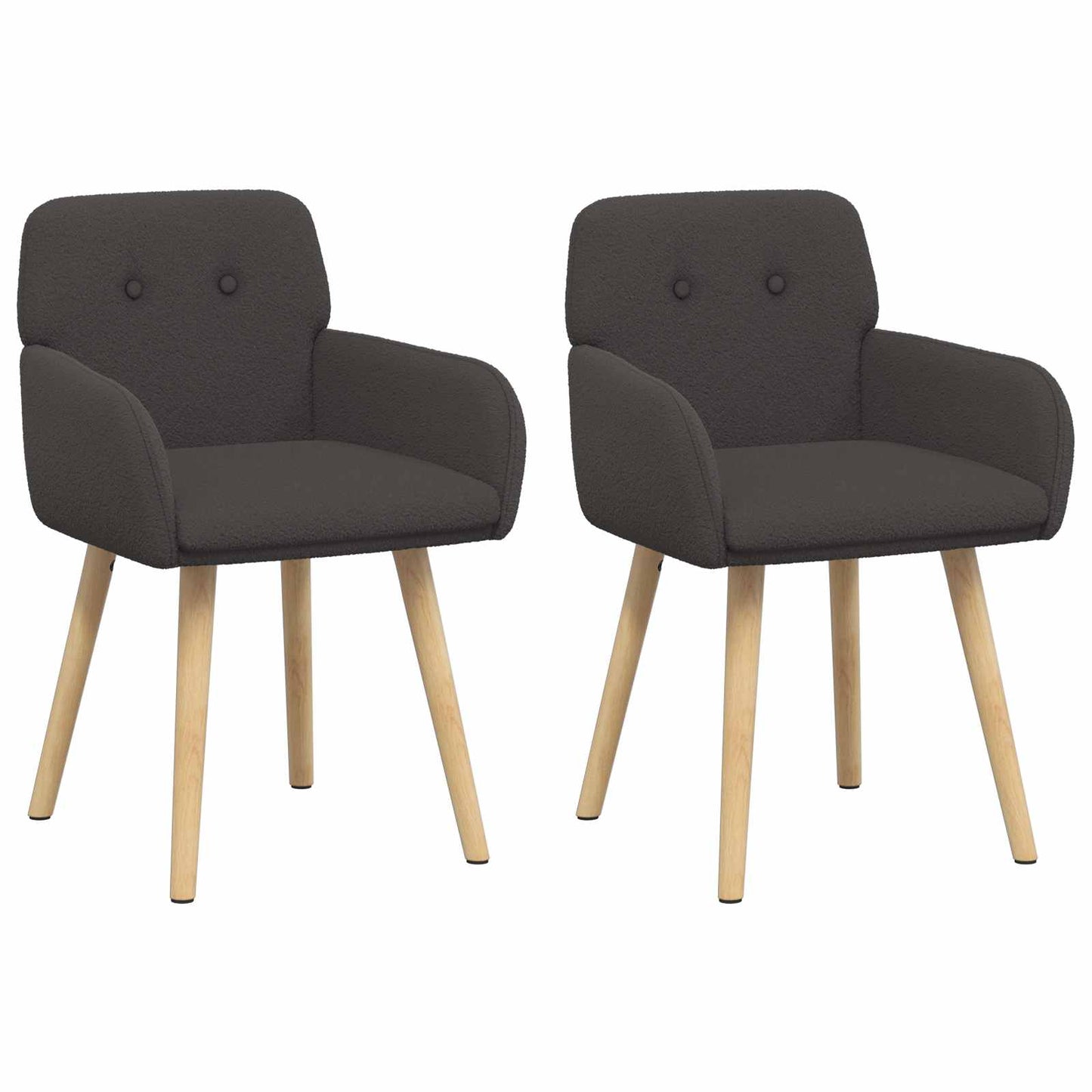 Sedie da pranzo 2 pcs Bouclé Grigio Scuro 59 x 57 x 85 cm | homemem39