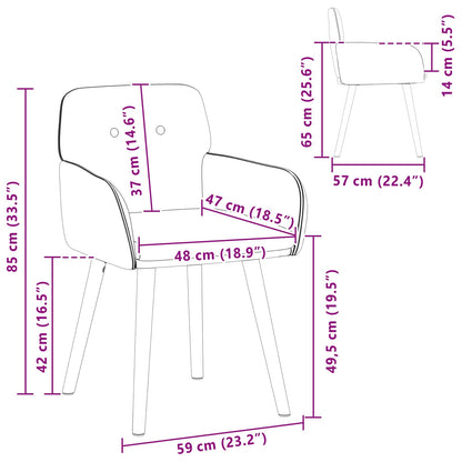 Sedie da pranzo 2 pcs Bouclé Beige 59 x 57 x 85 cm | homemem39