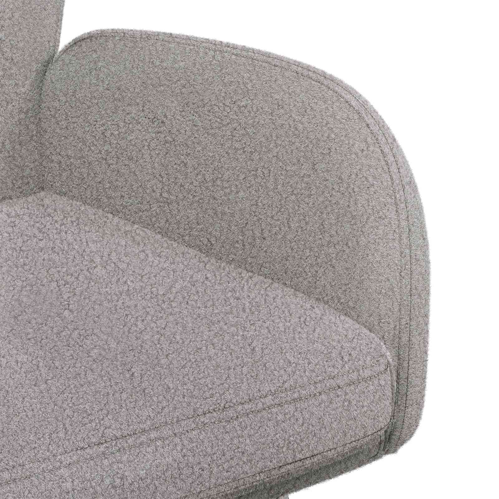 Sedie da pranzo girevoli 2 pcs Bouclé Grigio Chiaro | homemem39