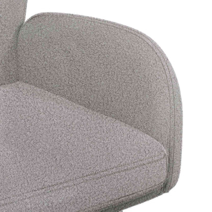 Sedie da pranzo girevoli 2 pcs Bouclé Grigio Chiaro | homemem39