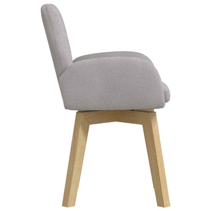 Sedie da pranzo girevoli 2 pcs Bouclé Grigio Chiaro | homemem39