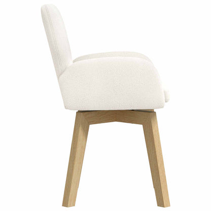 Sedie da pranzo girevoli 2 pcs Bouclé Crema 54 x 58 x 87 cm | homemem39