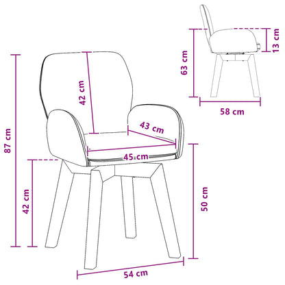 Sedie da pranzo girevoli 2 pcs Bouclé Crema 54 x 58 x 87 cm | homemem39